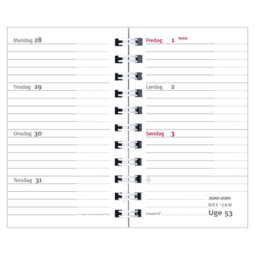 NANO PLANNER KUNSTSKIND SORT 2018 MAYLAND
