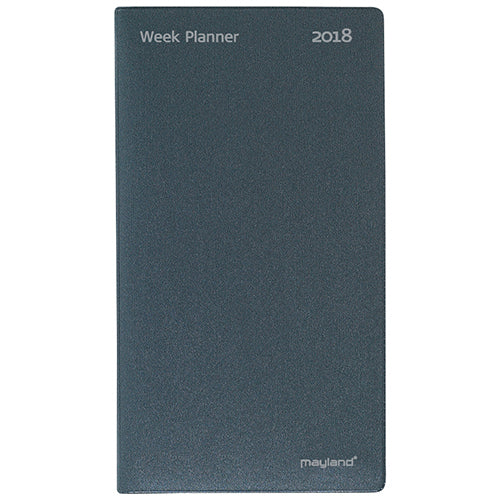 WEEK PLANNER GRÅ VINYL 2018 MAYLAND