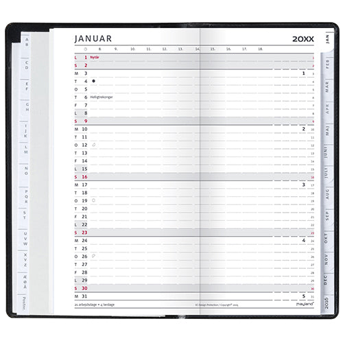 INDEX PLANNER MÅNED REFILL 2018 MAYLAND