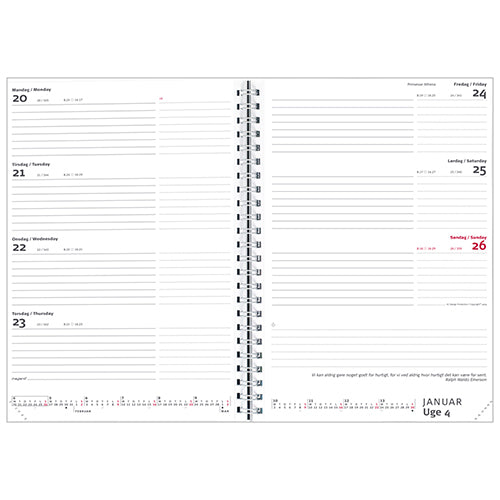 A5 UGEKALENDER PP SORT 2018 MAYLAND