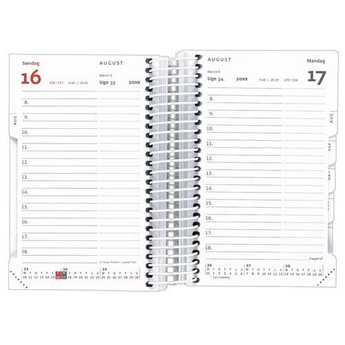 MINI SPIRALKALENDER 1 DAG SORT ÅR 2018 MAYLAND