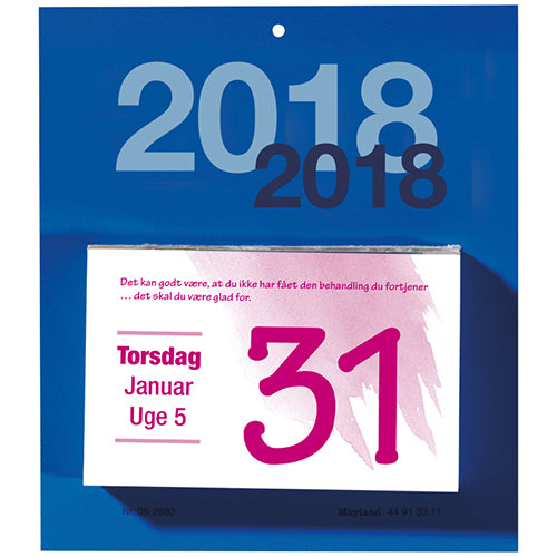 AFRIVNINGSKALENDER HUMØR 2018 MAYLAND