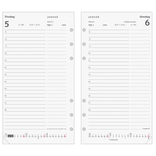 SYSTEM PP DAGKALENDER REFILL 2018 MAYLAND