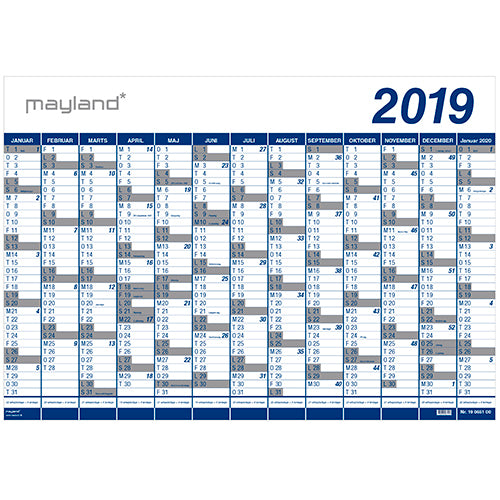 KÆMPEKALENDER VINYL RØR 2019 MAYLAND