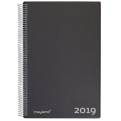 AFTALEKALENDER 1-DAG A4 PP SORT 2019 MAYLAND