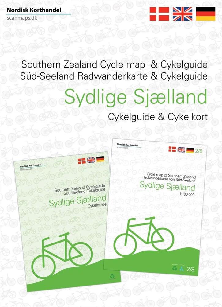 Sydlige Sjælland cykelkort og guidebog