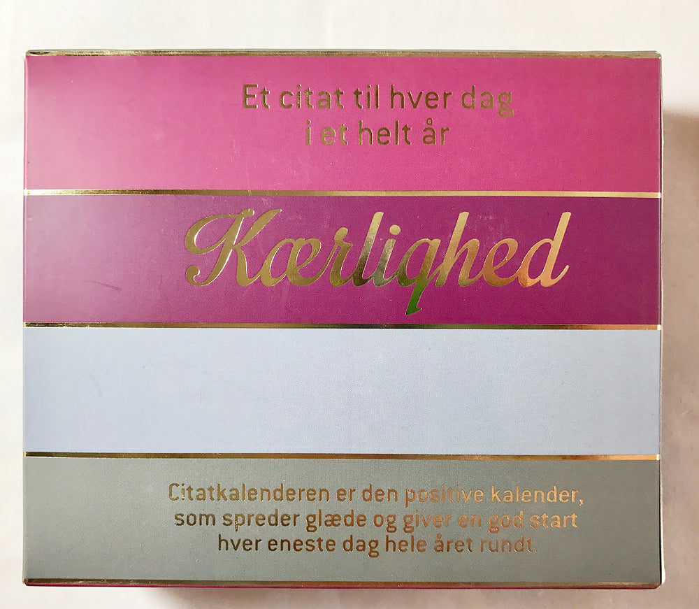 CITATKALENDER KÆRLIGHED M/GULD FOIL