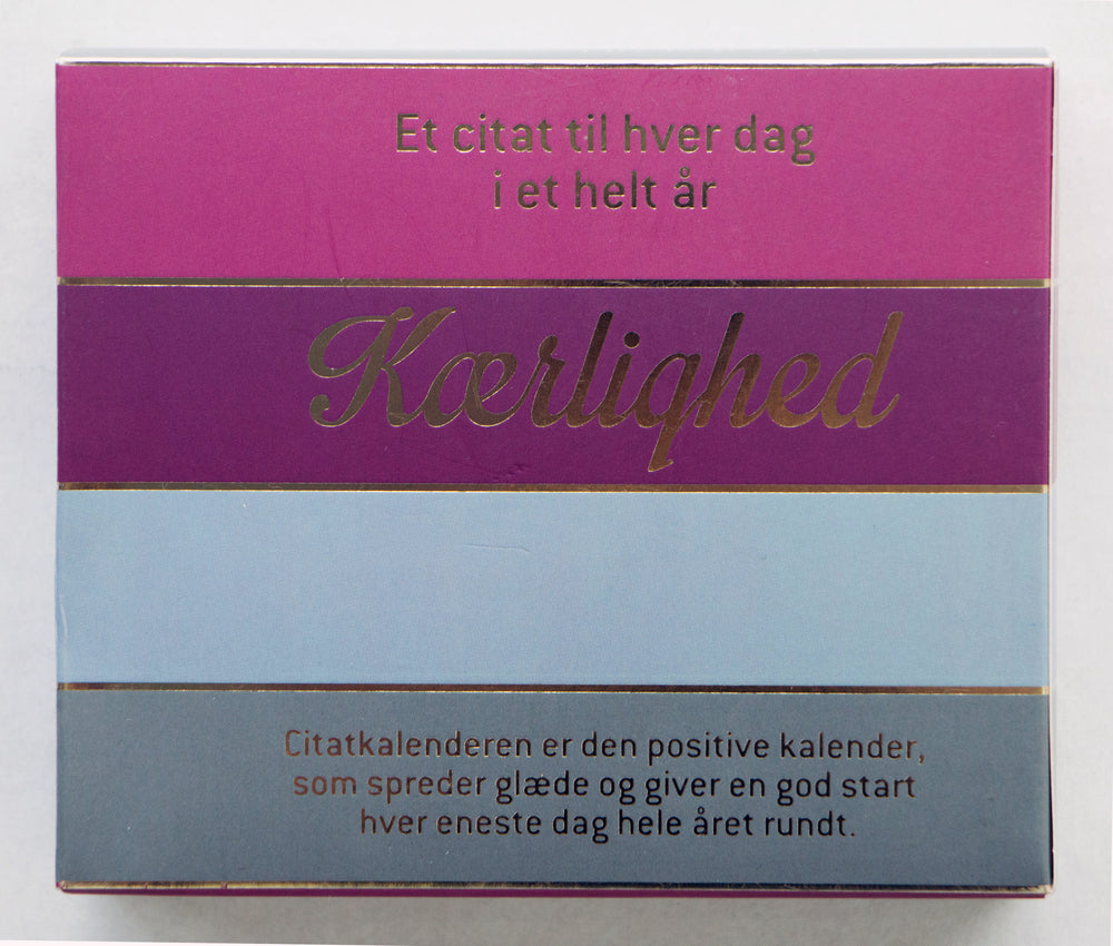 CITATKALENDER KÆRLIGHED M/GULD FOIL