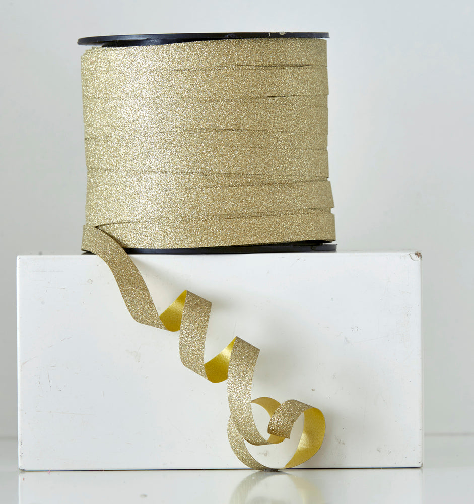 GAVEBÅND GULD GLITTER 10MM X 50M