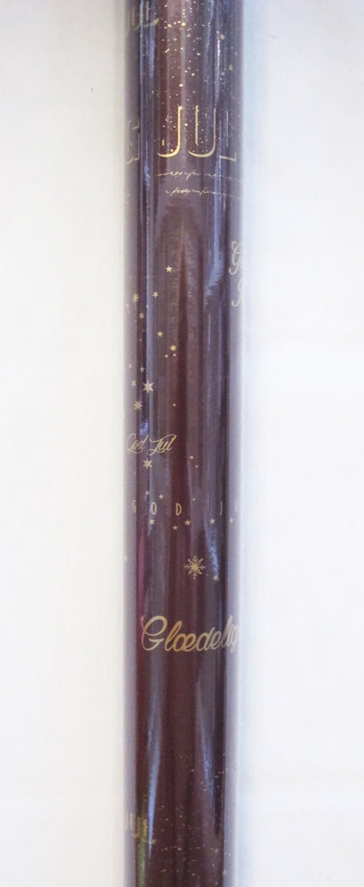 GAVEPAPIR BORDEAUX MED GULD METALLIC GOD JUL 3 M