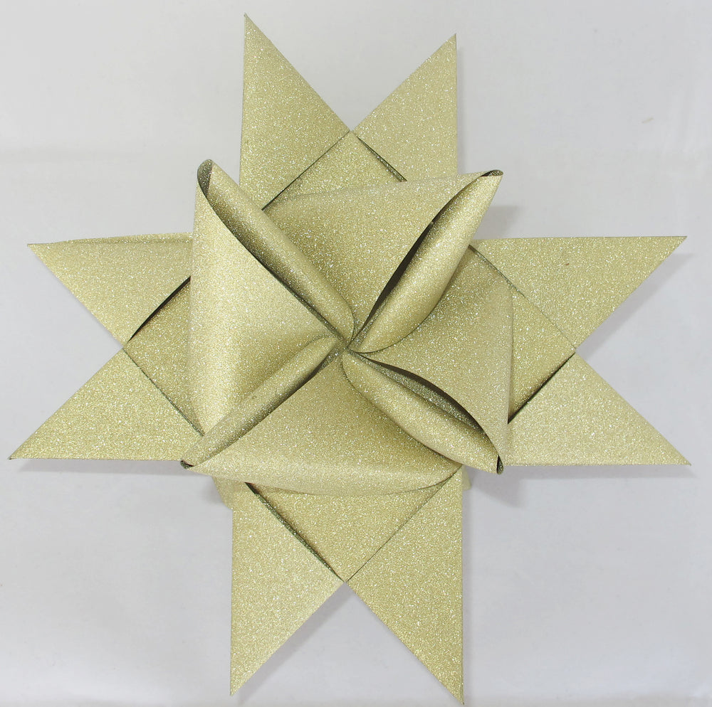 STJERNESTRIMLER GLITTER GULD 50 MM 12 STK