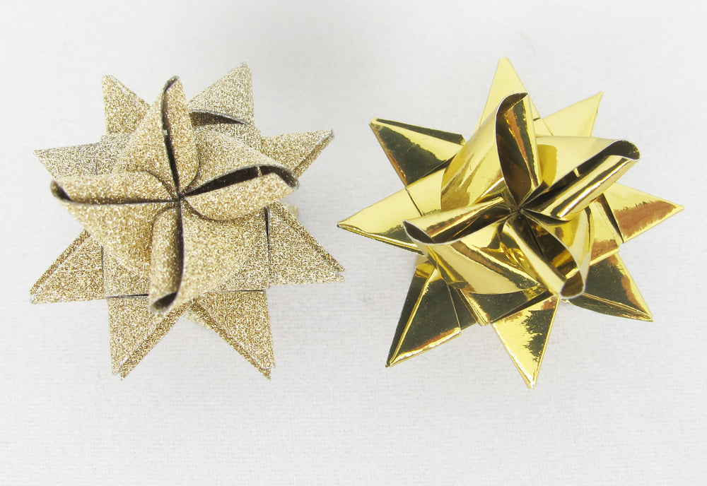 STJERNESTRIMLER MIKRO GLITTER GULD 5 MM 24 STK