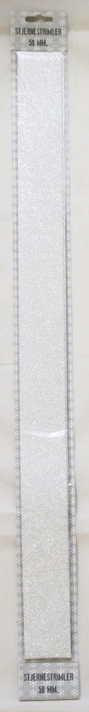 STJERNESTRIMLER GLITTER SØLV 50 MM 12 STK