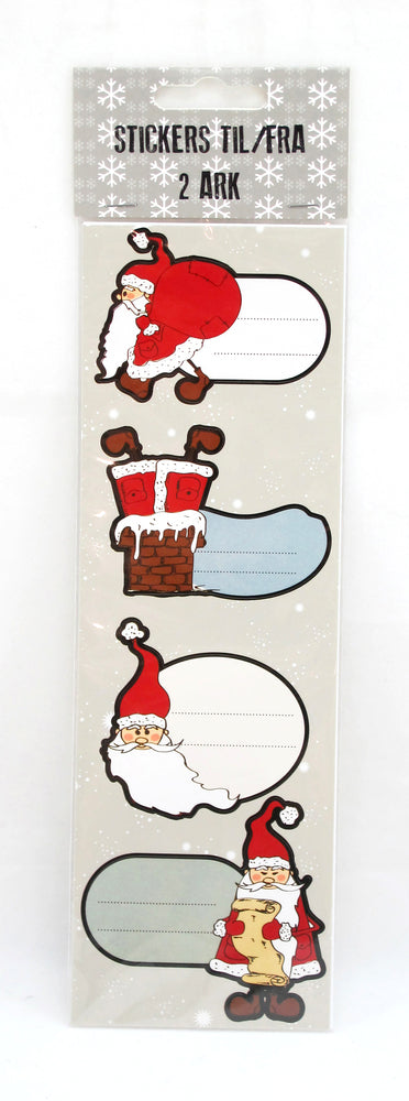 STICKERS TIL/FRA JULEMAND SNEFNUG 2 ARK