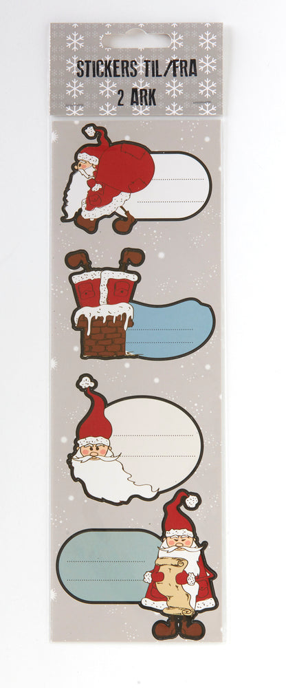 STICKERS TIL/FRA JULEMAND SNEFNUG 2 ARK