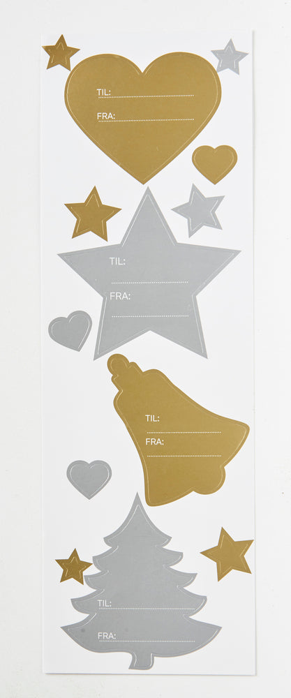 STICKERS TIL/FRA GULD/SØLV FACONSKÅRET 2 ARK