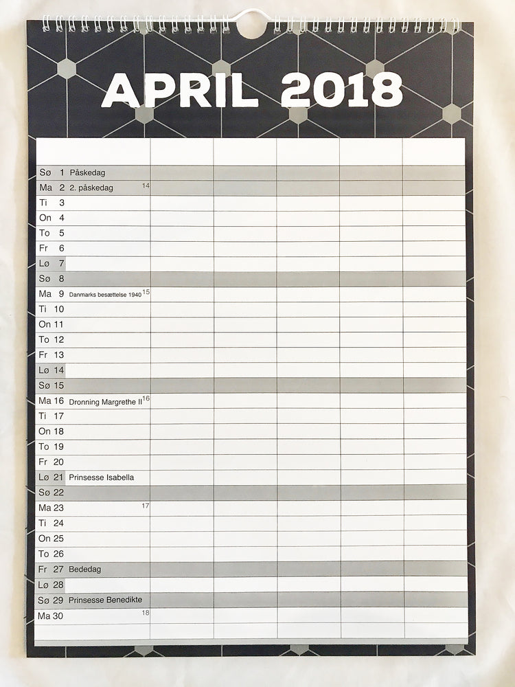 FAMILIEKALENDER 2018 A3 GRAFISK