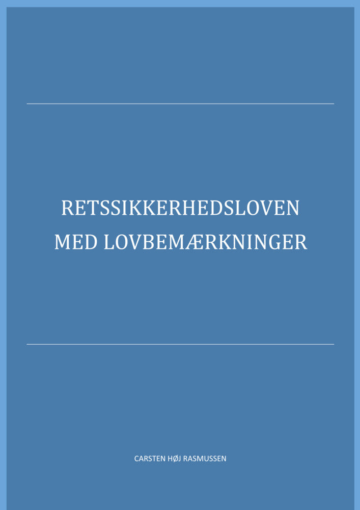 Retssikkerhedsloven 2016