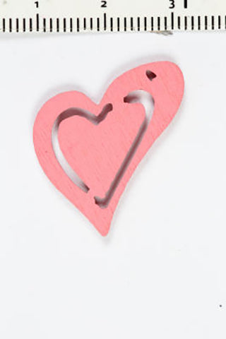 ASYMMETRISK HJERTE STR. 25X22 MM TYKKELSE 1,7 MM ROSA 20