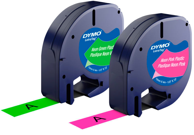 TAPE LETRA TAG 12MMX4M PLAST NEON