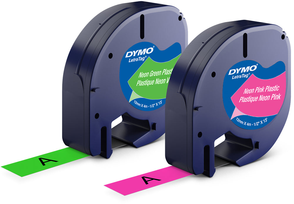 TAPE LETRA TAG 12MMX4M PLAST NEON