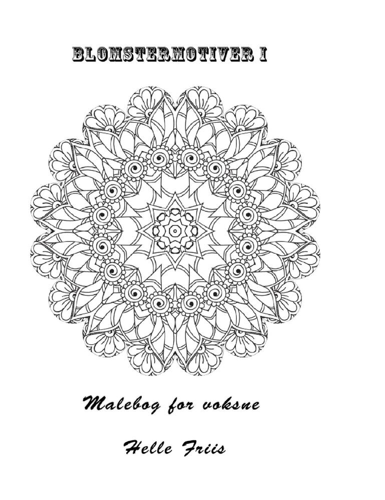 Blomstermotiver I Malebog for voksne
