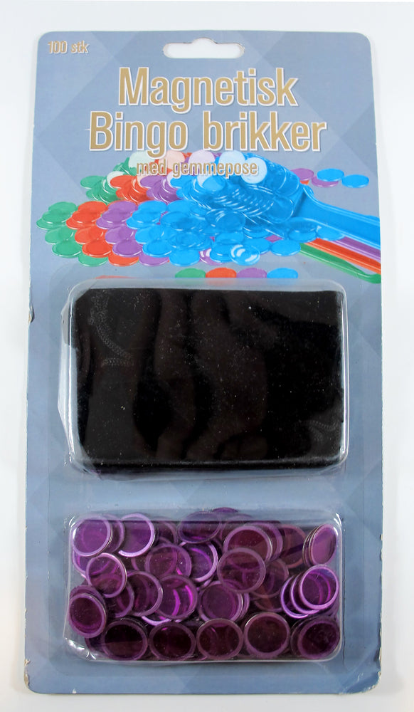 Bingo brikker magnetiske - 100 stk asst