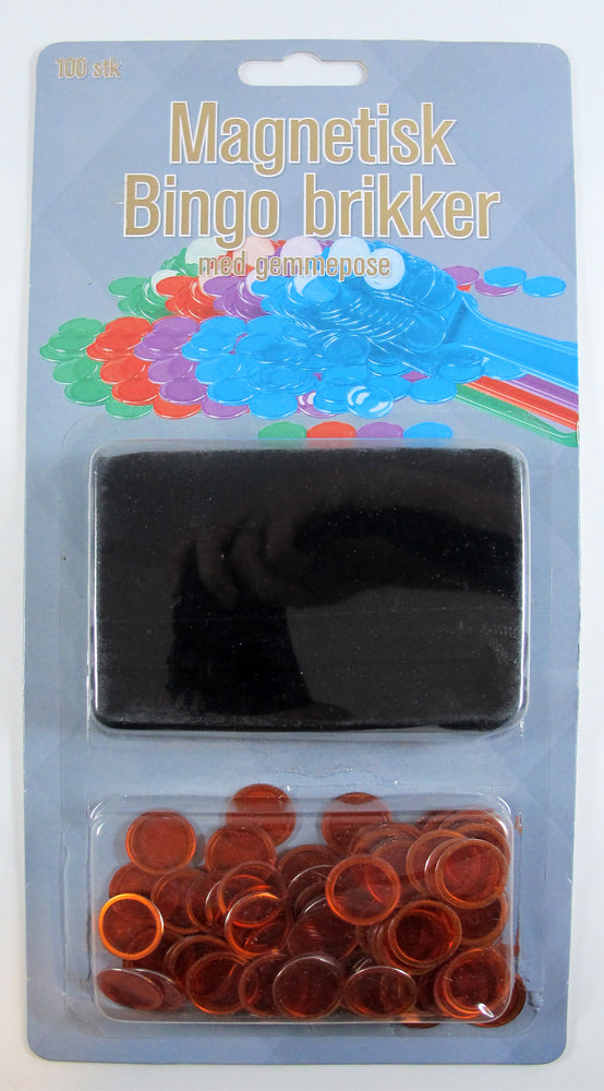 Bingo brikker magnetiske - 100 stk asst