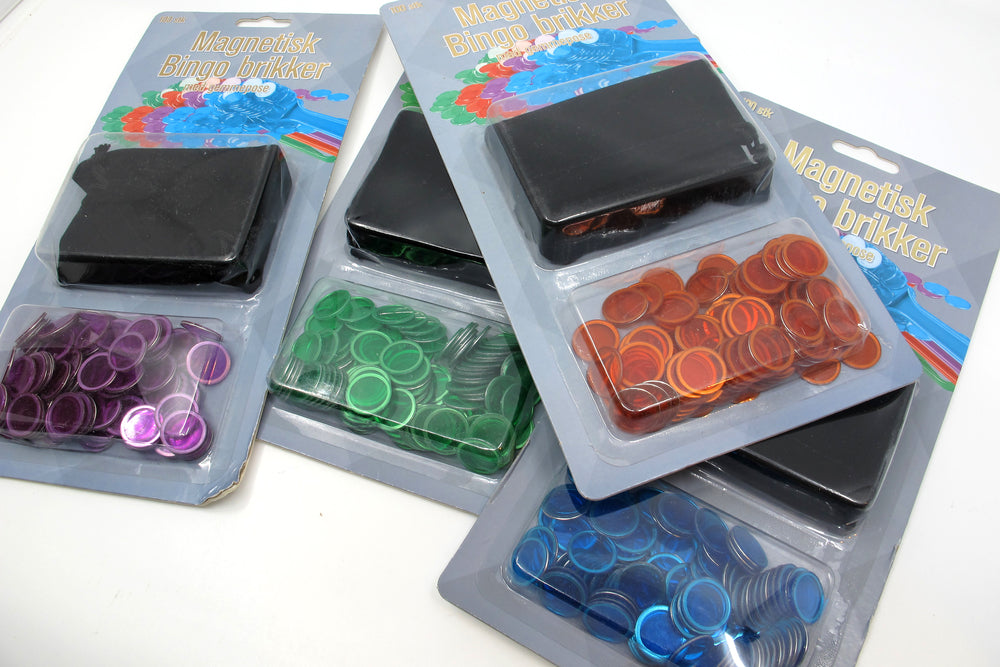 Bingo brikker magnetiske - 100 stk asst