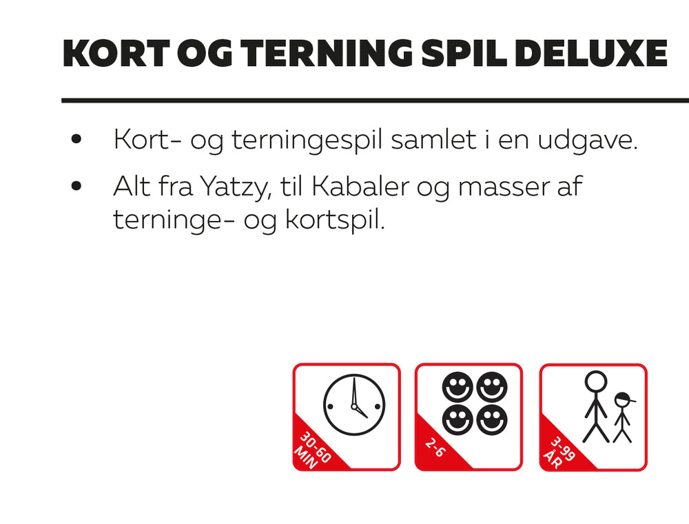 KORT OG TERNING SPIL DELUXE