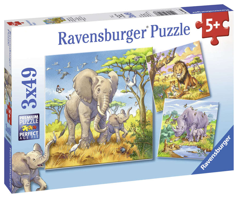 Puslespil wild animals 3X49 brikker