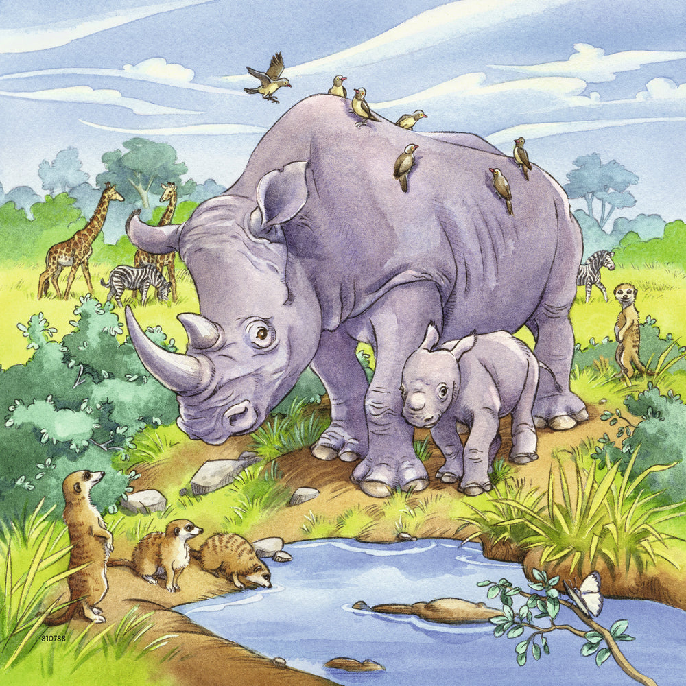 Puslespil wild animals 3X49 brikker