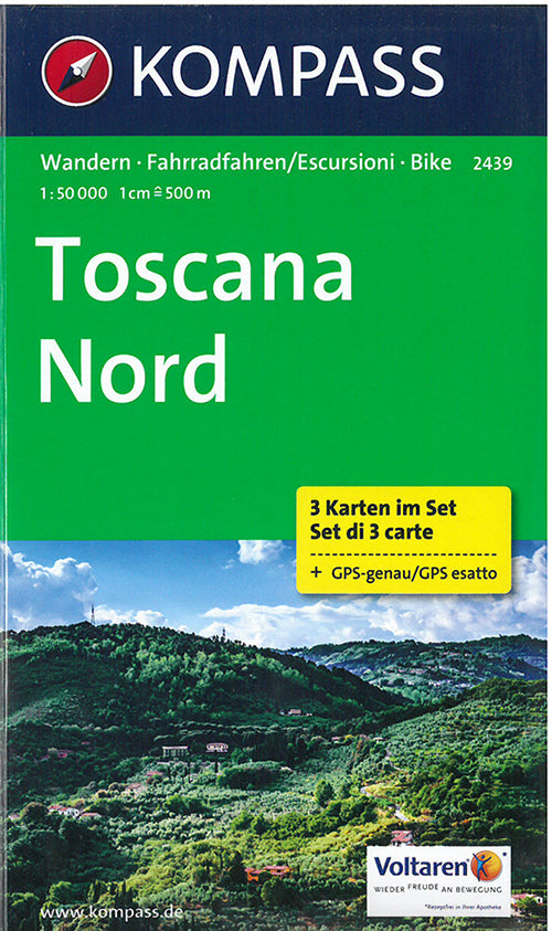 Toscana Nord, Kompass Hiking & Cycling map 2439