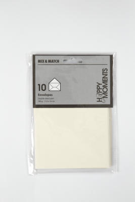KUVERT C6 100G RÅHVID 10 STK