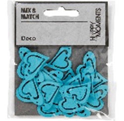 ASYMMETRISK HJERTE STR. 25X22 MM TYKKELSE 1,7 MM LYS TURK
