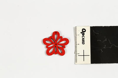 BLOMST DIAM. 27 MM TYKKELSE 1,7 MM RØD 20STK.