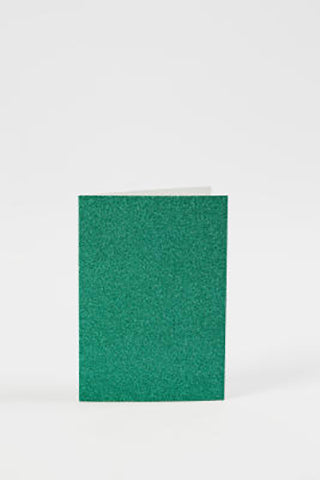 KORT OG KUVERTER GRØN GLITTER 4SÆT