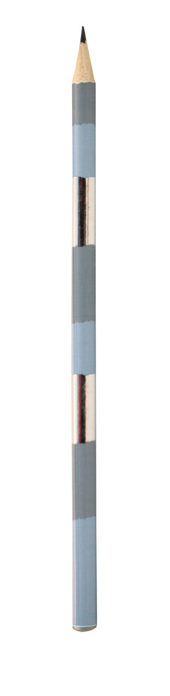 Blyant etagestribet sølv foil