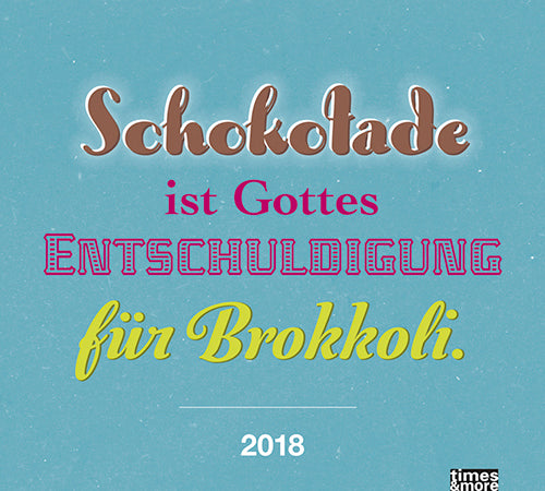 Bildkalender Typo 2018