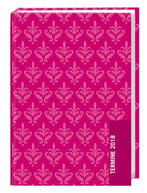 Kalenderbuch Tapete pink 2018