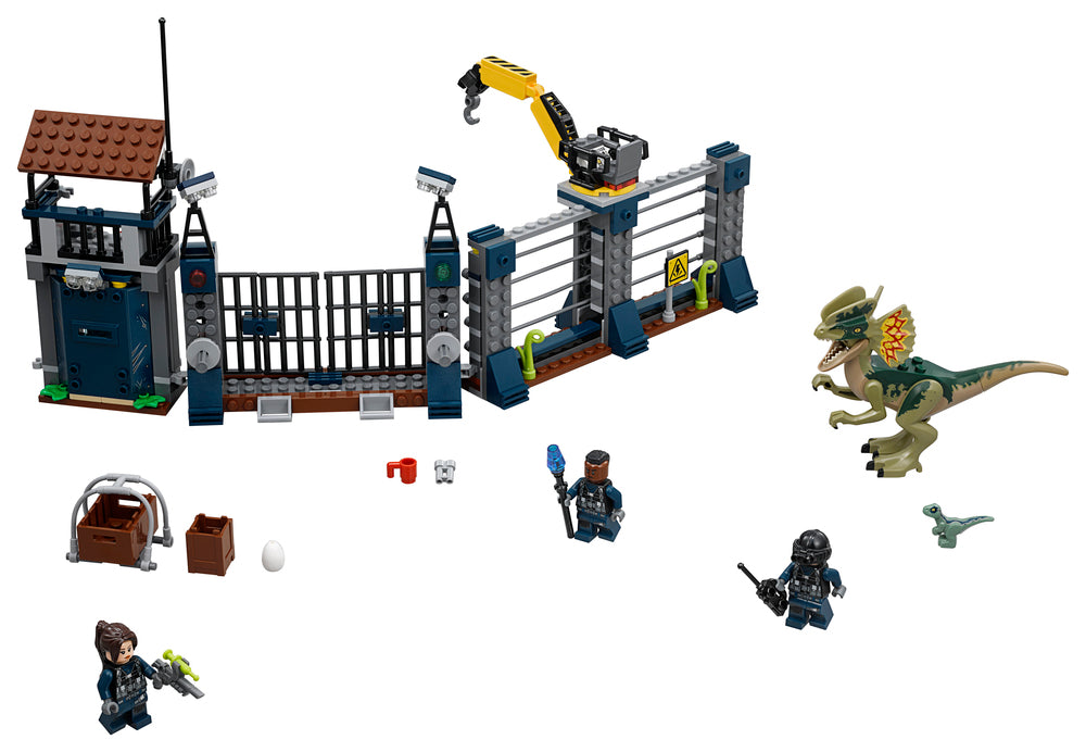 75931 LEGO Jurassic World Dilophosaurus-angreb på forposten