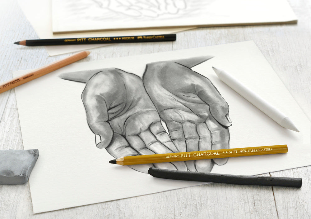 D1 Sketch set gold Faber charcoal