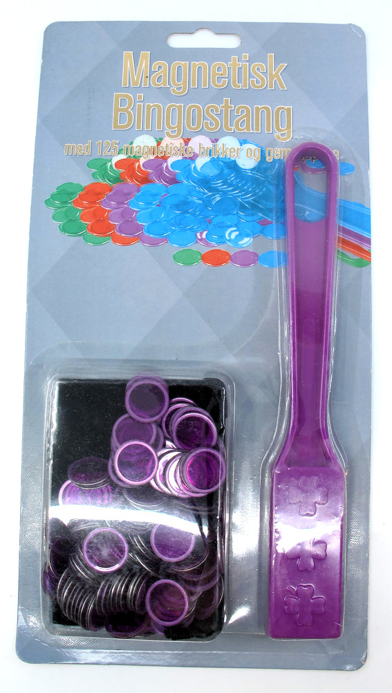 Bingostang inkl. 125 magnetiske brikker asst