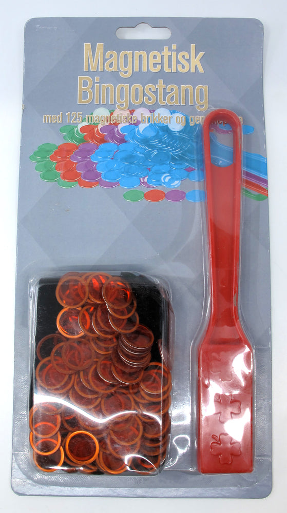 Bingostang inkl. 125 magnetiske brikker asst