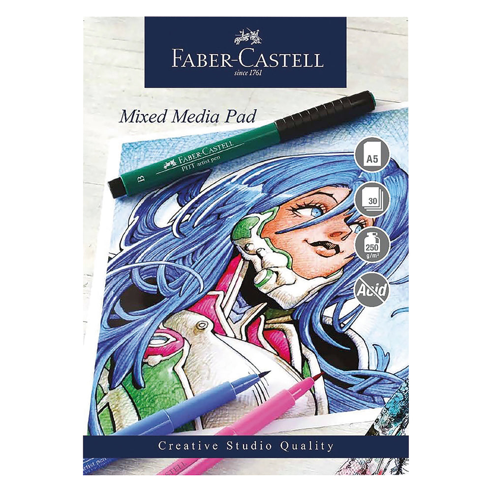 Akvarel blok Faber-Castell mixed A5 250g syrefri 30ark