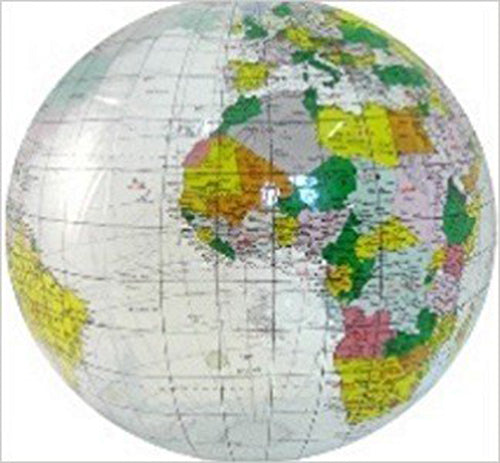 Clear Ocean Inflatable Globe 40 cm - Oppustelig transparent globus