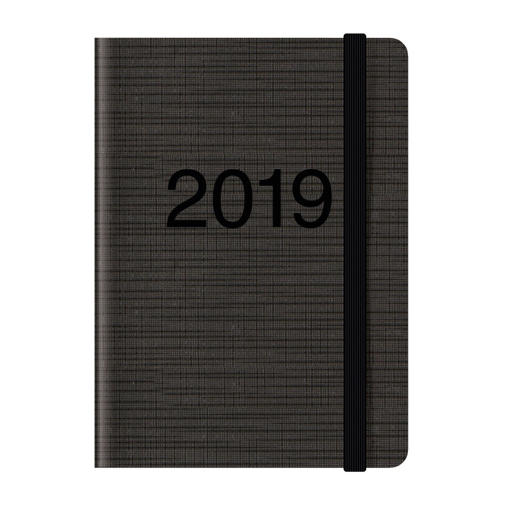 KALENDER 2019 LETTS MEMO A6 UGE BLACK