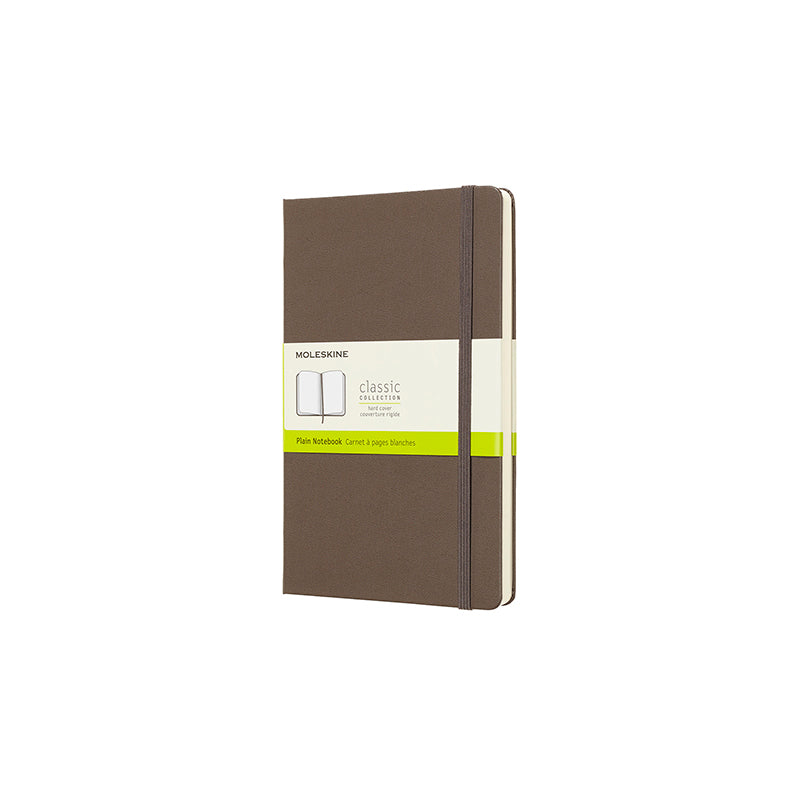 Notesbog Moleskine large brun m/240 blanke ark hard cover