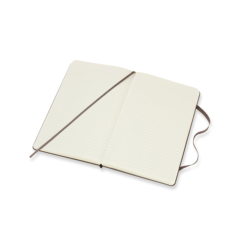 Notesbog Moleskine large brun m/240 linjerede ark hard cover