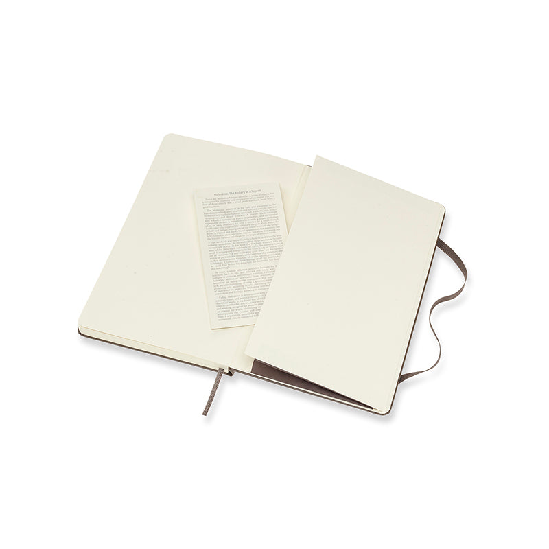 Notesbog Moleskine large brun m/240 linjerede ark hard cover